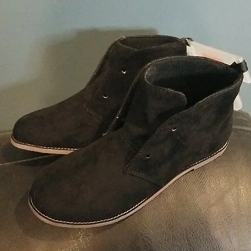 Gymboree Black Faux Suede Chukka Boots‎ 12 Toddler
